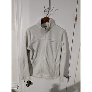 Columbia Jacket Long Sleeve Mock Neck Full Zip Fleece Jacket Ivory